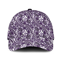 Hibiscus Bloom Island Tribal Waves Classic Cap Purple Polynesian Pattern LT01 Universal Fit Purple - Polynesian Pride