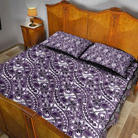 Hibiscus Bloom Island Tribal Waves Quilt Bed Set Purple Polynesian Pattern LT01 - Polynesian Pride