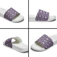Hibiscus Bloom Island Tribal Waves Slide Sandals Purple Polynesian Pattern LT01 - Polynesian Pride