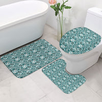 Hibiscus Bloom Island Tribal Waves Bathroom Set Teal Polynesian Pattern LT01 - Polynesian Pride