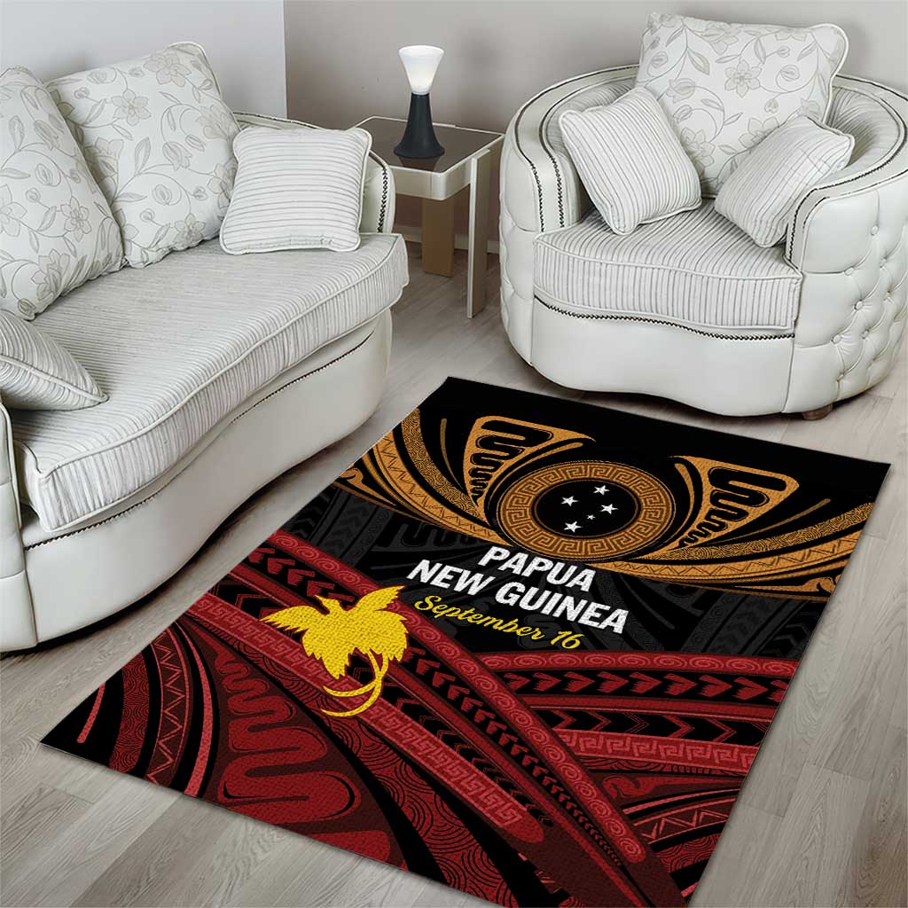 Papua New Guinea Bird of Paradise Area Rug 16 September 1975 Independence Day Anniversary LT01 - Polynesian Pride