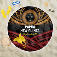 Papua New Guinea Bird of Paradise Beach Blanket 16 September 1975 Independence Day Anniversary LT01 One Size 150cm Black - Polynesian Pride