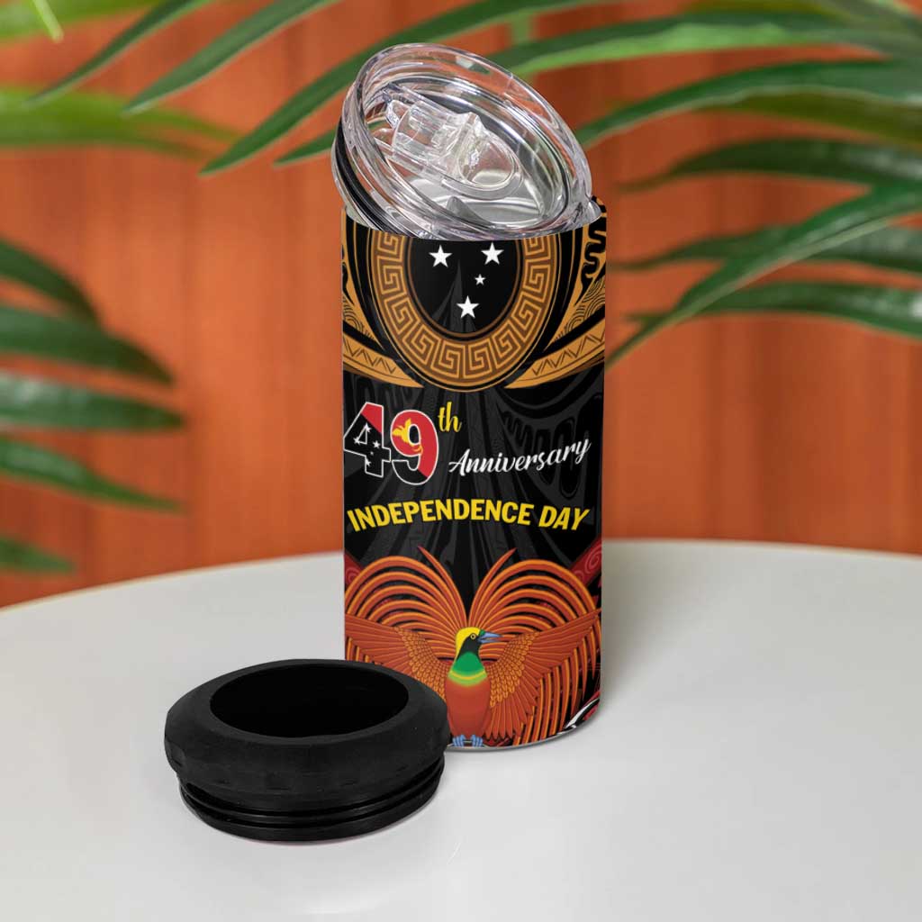 Papua New Guinea Bird of Paradise 4 in 1 Can Cooler Tumbler 16 September 1975 Independence Day Anniversary LT01 - Polynesian Pride