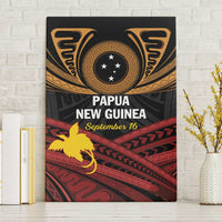 Papua New Guinea Bird of Paradise Canvas Wall Art 16 September 1975 Independence Day Anniversary LT01 Without Frame Black - Polynesian Pride