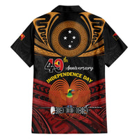 Papua New Guinea Bird of Paradise Family Matching Off The Shoulder Long Sleeve Dress and Hawaiian Shirt 16 September 1975 Independence Day Anniversary LT01 - Polynesian Pride