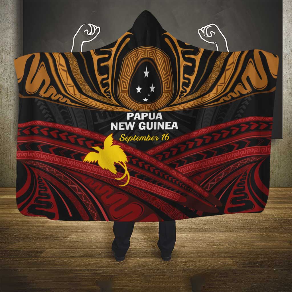 Papua New Guinea Bird of Paradise Hooded Blanket 16 September 1975 Independence Day Anniversary LT01 - Polynesian Pride