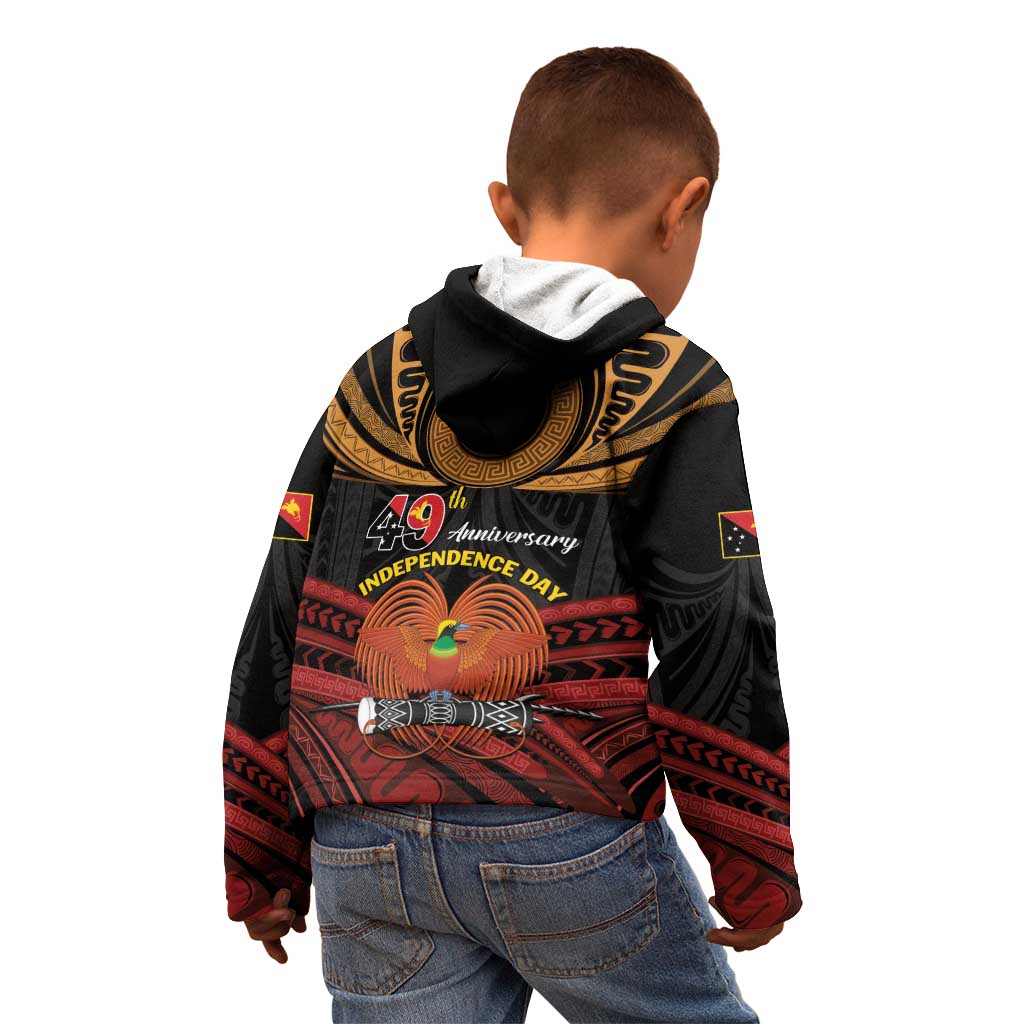 Papua New Guinea Bird of Paradise Kid Hoodie 16 September 1975 Independence Day Anniversary