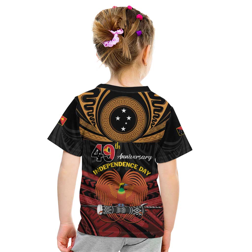 Papua New Guinea Bird of Paradise Kid T Shirt 16 September 1975 Independence Day Anniversary LT01 - Polynesian Pride