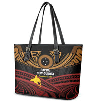Papua New Guinea Bird of Paradise Leather Tote Bag 16 September 1975 Independence Day Anniversary LT01 - Polynesian Pride