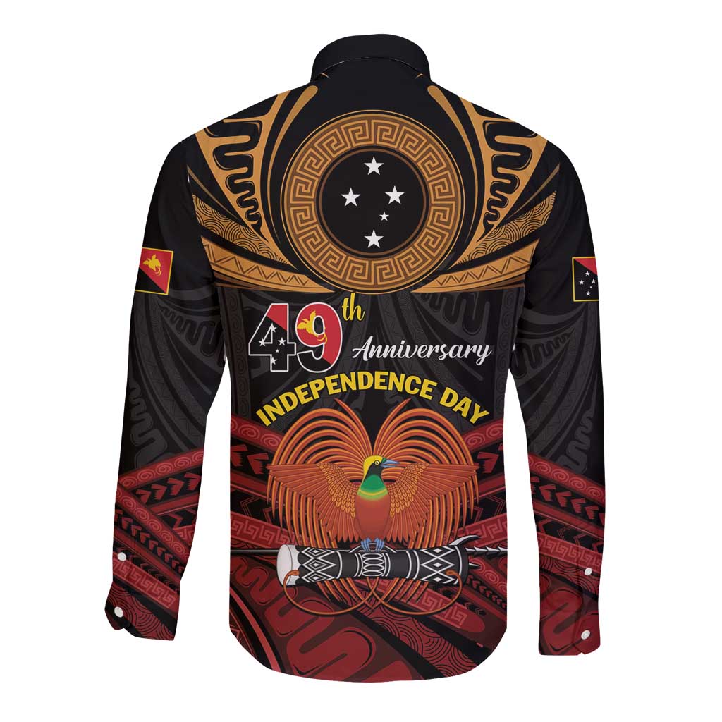 Papua New Guinea Bird of Paradise Long Sleeve Button Shirt 16 September 1975 Independence Day Anniversary LT01 - Polynesian Pride