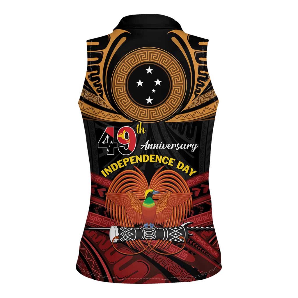Papua New Guinea Bird of Paradise Women Sleeveless Polo Shirt 16 September 1975 Independence Day Anniversary LT01 - Polynesian Pride