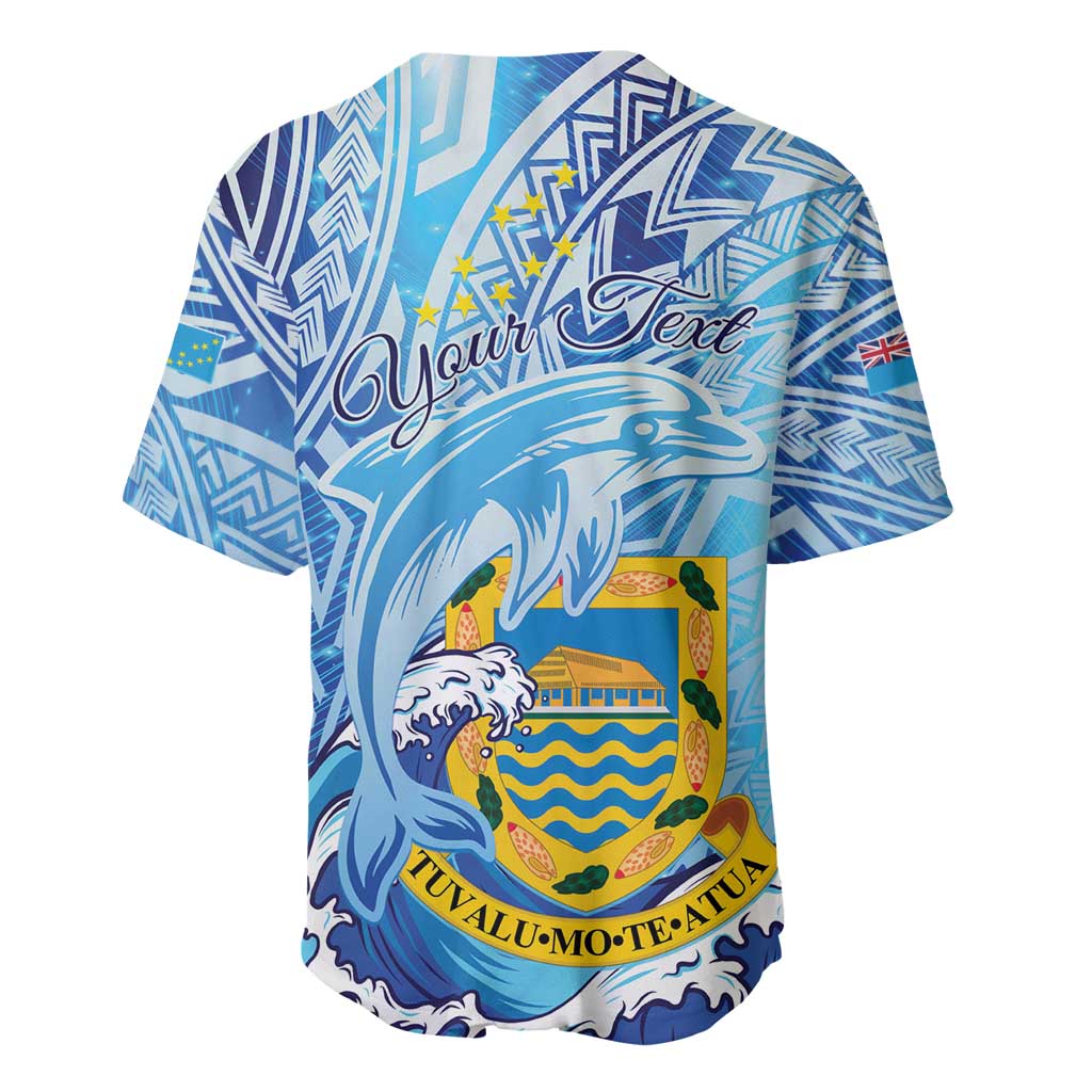 Tuvalu mo te Atua Baseball Jersey Tuvalu Dolphin Polynesian Pattern LT01 - Polynesian Pride