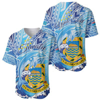 Tuvalu mo te Atua Baseball Jersey Tuvalu Dolphin Polynesian Pattern LT01 - Polynesian Pride