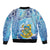 Tuvalu mo te Atua Bomber Jacket Tuvalu Dolphin Polynesian Pattern