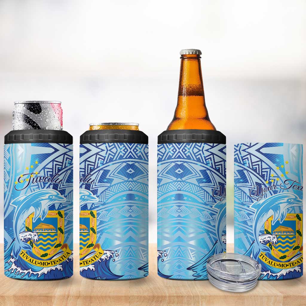 Tuvalu mo te Atua 4 in 1 Can Cooler Tumbler Tuuvalu Dolphin Polynesian Pattern LT01 - Polynesian Pride