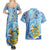 Tuvalu mo te Atua Couples Matching Summer Maxi Dress and Hawaiian Shirt Tuvalu Dolphin Polynesian Pattern