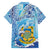 Tuvalu mo te Atua Family Matching Long Sleeve Bodycon Dress and Hawaiian Shirt Tuvalu Dolphin Polynesian Pattern