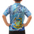 Tuvalu mo te Atua Family Matching Off Shoulder Short Dress and Hawaiian Shirt Tuvalu Dolphin Polynesian Pattern