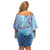 Tuvalu mo te Atua Family Matching Off Shoulder Short Dress and Hawaiian Shirt Tuvalu Dolphin Polynesian Pattern