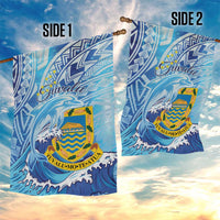 Tuvalu mo te Atua Garden Flag Tuvalu Dolphin Polynesian Pattern