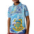 Tuvalu mo te Atua Kid Polo Shirt Tuvalu Dolphin Polynesian Pattern