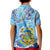 Tuvalu mo te Atua Kid Polo Shirt Tuvalu Dolphin Polynesian Pattern