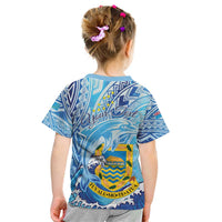Tuvalu mo te Atua Kid T Shirt Tuvalu Dolphin Polynesian Pattern LT01 - Polynesian Pride