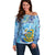 Tuvalu mo te Atua Off Shoulder Sweater Tuvalu Dolphin Polynesian Pattern