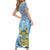 Tuvalu mo te Atua Short Sleeve Bodycon Dress Tuvalu Dolphin Polynesian Pattern