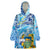 Tuvalu mo te Atua Wearable Blanket Hoodie Tuvalu Dolphin Polynesian Pattern