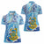 Tuvalu mo te Atua Women Polo Shirt Tuvalu Dolphin Polynesian Pattern