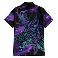 In September We Wear Teal And Purple Family Matching Puletasi and Hawaiian Shirt Magic Ribbon Semicolon LT01 - Polynesian Pride