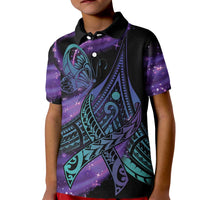 In September We Wear Teal And Purple Kid Polo Shirt Magic Ribbon Semicolon