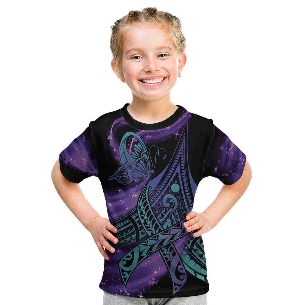 In September We Wear Teal And Purple Kid T Shirt Magic Ribbon Semicolon LT01 Purple - Polynesian Pride