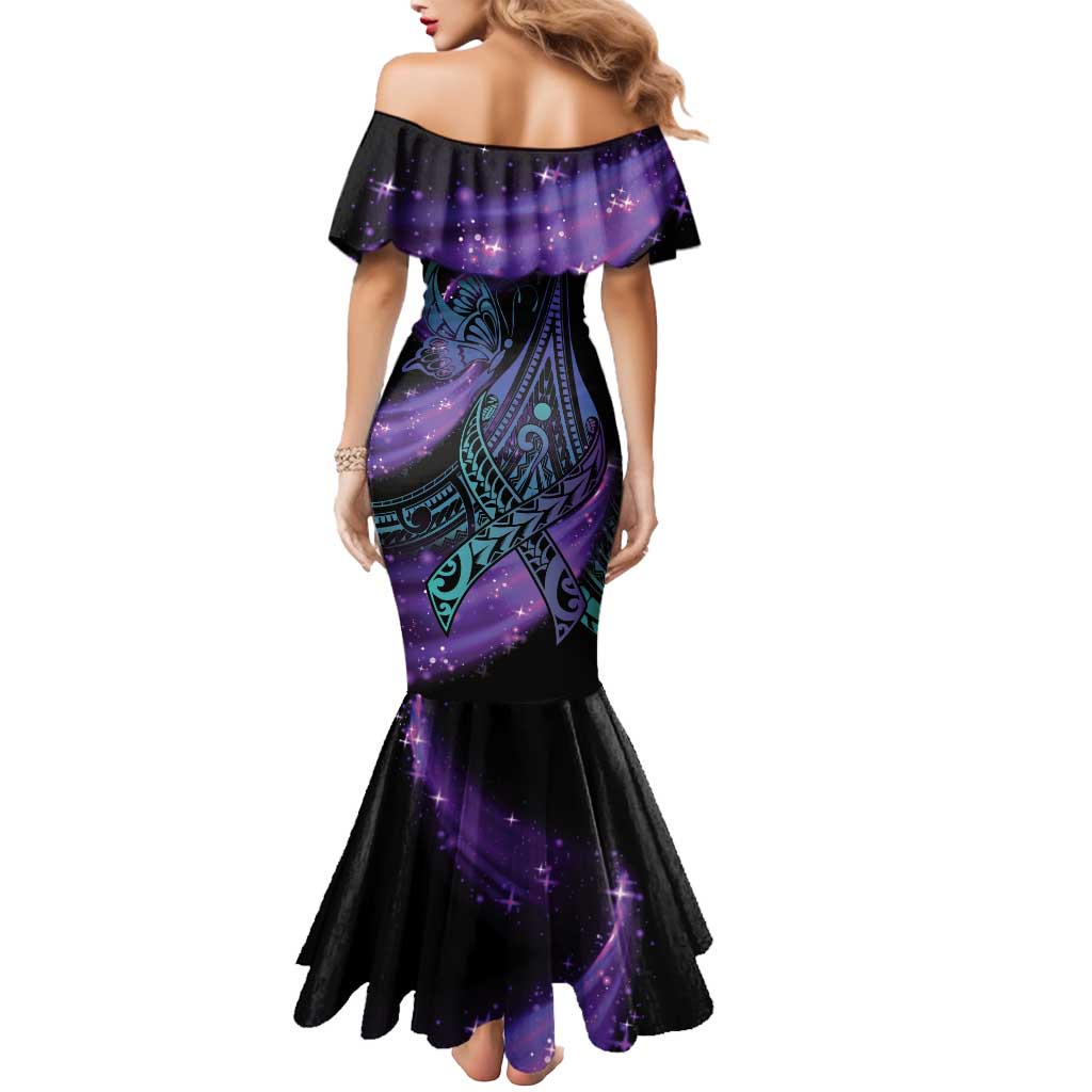 In September We Wear Teal And Purple Mermaid Dress Magic Ribbon Semicolon LT01 - Polynesian Pride