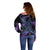 In September We Wear Teal And Purple Off Shoulder Sweater Magic Ribbon Semicolon