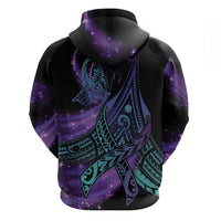 In September We Wear Teal And Purple Zip Hoodie Magic Ribbon Semicolon