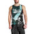 Chuuk Constitution Day Men Tank Top Hibiscus Turquoise Pattern