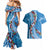 Fiji Tagimaucia Floral Couples Matching Mermaid Dress and Hawaiian Shirt Tapa Pattern