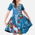 Fiji Tagimaucia Floral Family Matching Off Shoulder Maxi Dress and Hawaiian Shirt Tapa Pattern