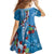 Fiji Tagimaucia Floral Family Matching Off Shoulder Maxi Dress and Hawaiian Shirt Tapa Pattern