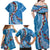 Fiji Tagimaucia Floral Family Matching Off Shoulder Maxi Dress and Hawaiian Shirt Tapa Pattern