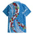 Fiji Tagimaucia Floral Family Matching Off Shoulder Maxi Dress and Hawaiian Shirt Tapa Pattern