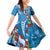 Fiji Tagimaucia Floral Family Matching Off Shoulder Short Dress and Hawaiian Shirt Tapa Pattern