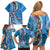 Fiji Tagimaucia Floral Family Matching Off Shoulder Short Dress and Hawaiian Shirt Tapa Pattern