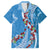 Fiji Tagimaucia Floral Family Matching Off Shoulder Short Dress and Hawaiian Shirt Tapa Pattern