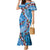 Fiji Tagimaucia Floral Mermaid Dress Tapa Pattern