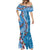 Fiji Tagimaucia Floral Mermaid Dress Tapa Pattern