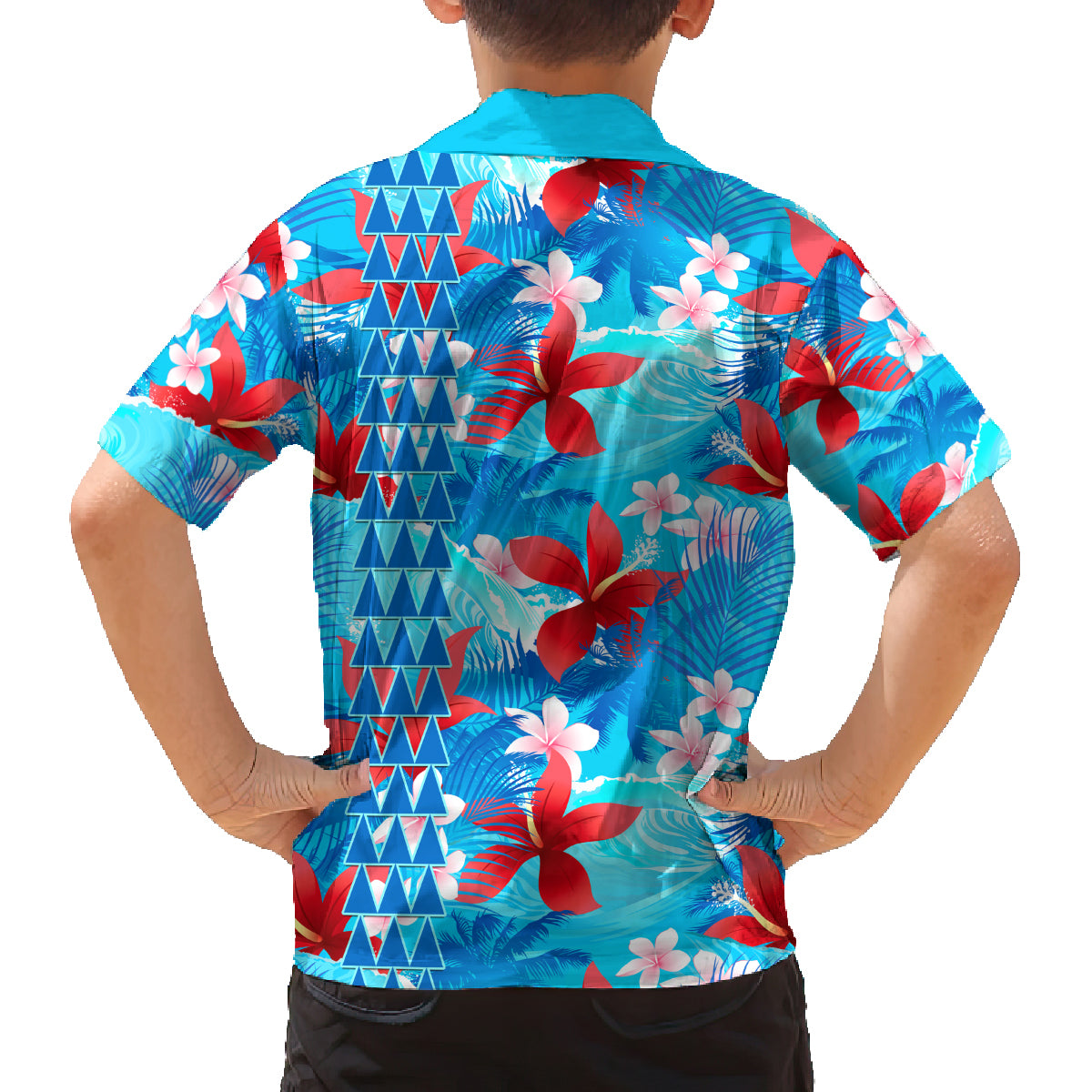 Hawaii Christmas Family Matching Summer Maxi Dress and Hawaiian Shirt Santa Claus Surfing Kakau Tropical Style LT01 - Polynesian Pride