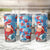 Hawaii Christmas Tumbler Cup Santa Claus Surfing Kakau Tropical Style